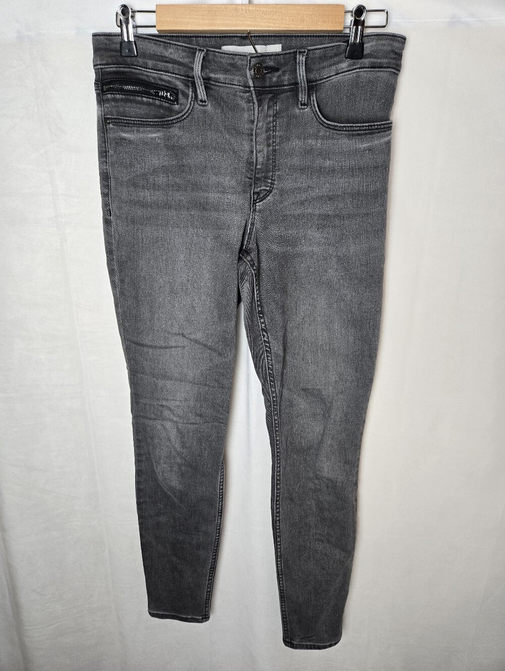 Athleta Sculptek Gray Jeans Stretch Skinny Women's Size 8